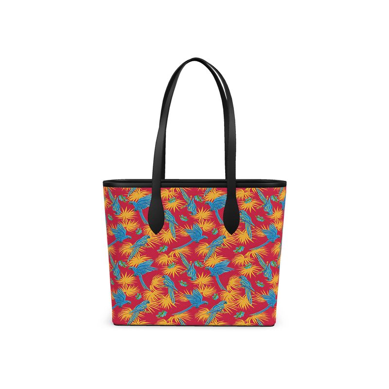 City Tote Bag - Nappa Leather - Tropical Macaw - Scarlet Crest