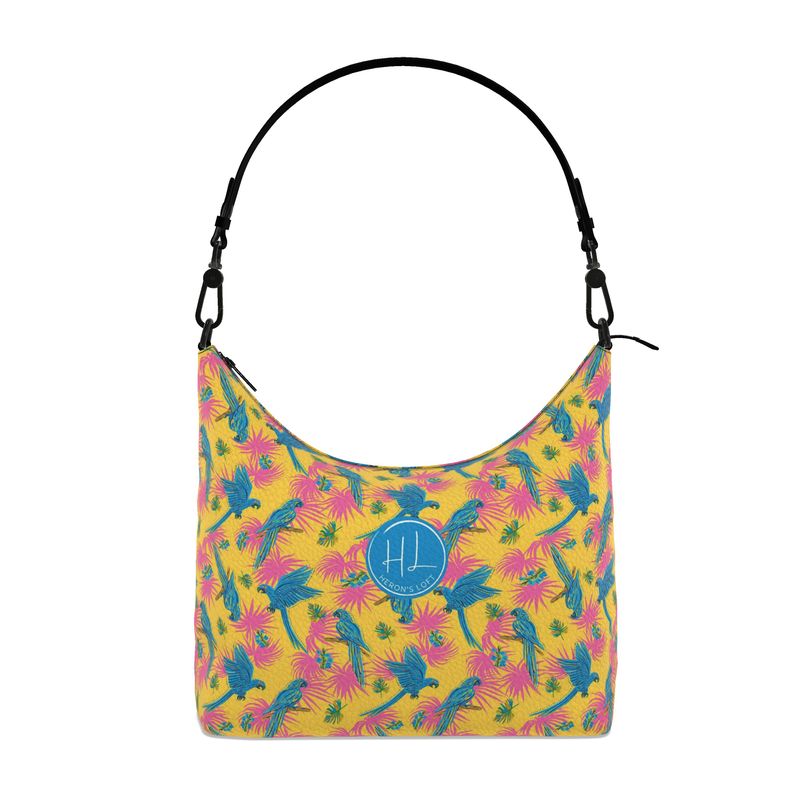 Square Shoulder Bag - Nappa Leather - Tropical Macaw - Saffron Yellow