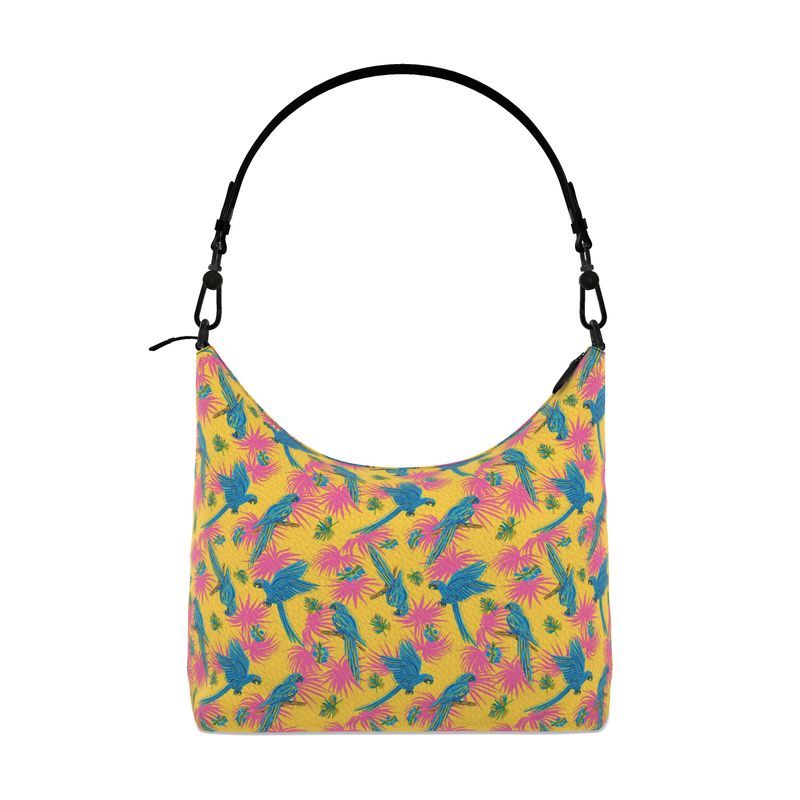 Square Shoulder Bag - Nappa Leather - Tropical Macaw - Saffron Yellow