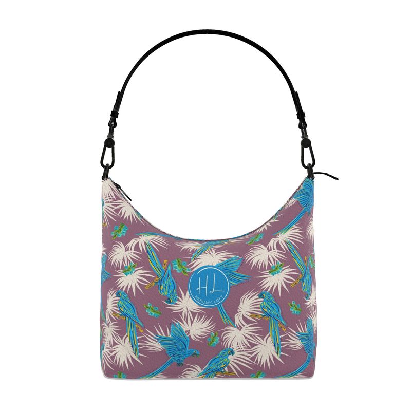 Square Shoulder Bag - Nappa Leather - Tropical Macaw - Plumage Rose