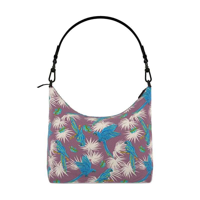 Square Shoulder Bag - Nappa Leather - Tropical Macaw - Plumage Rose