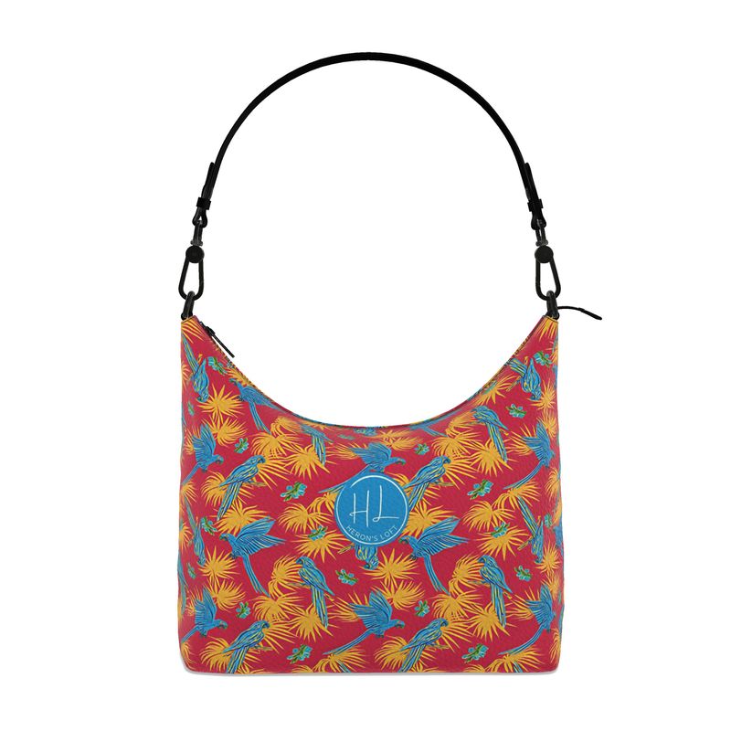 Square Shoulder Bag - Nappa Leather - Tropical Macaw - Scarlet Crest