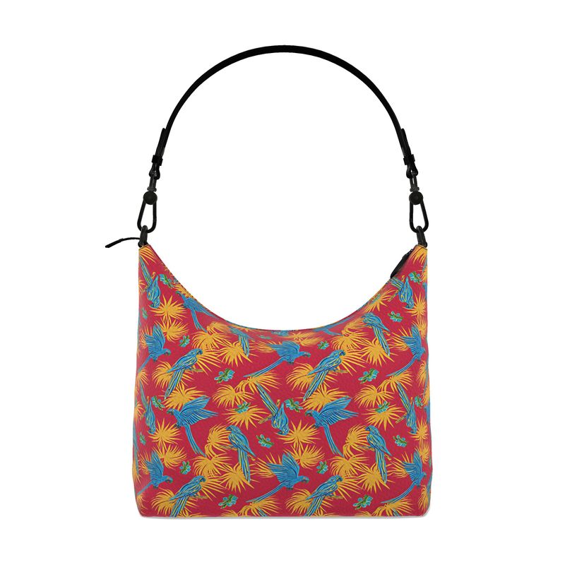 Square Shoulder Bag - Nappa Leather - Tropical Macaw - Scarlet Crest