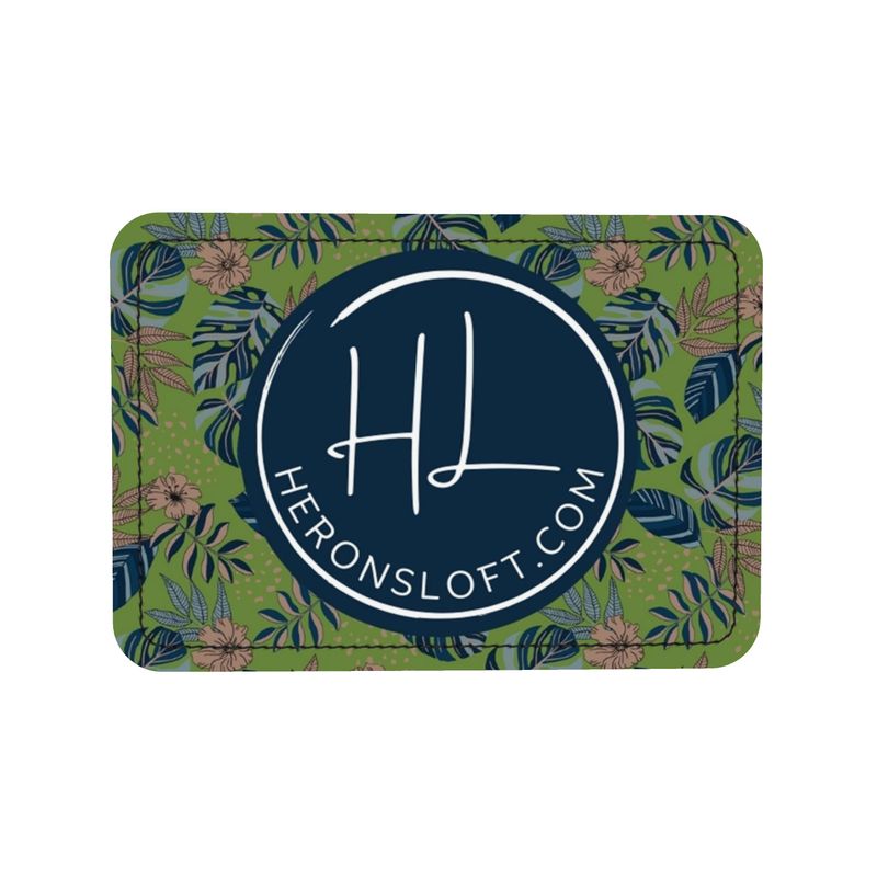 Square Shoulder Bag - Nappa Leather - Midnight Monstera - Olive Velour