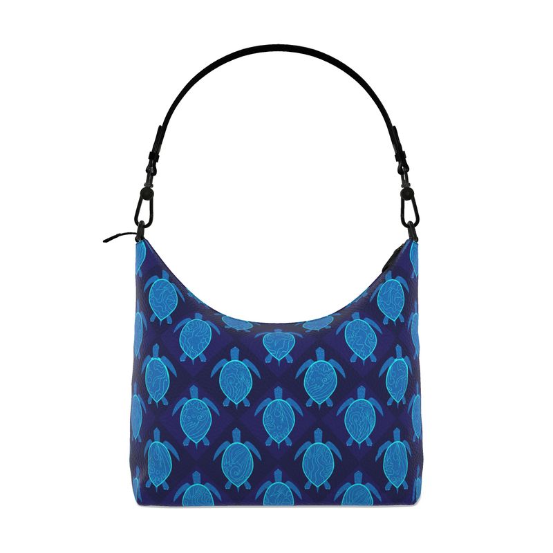 Square Shoulder Bag - Nappa Leather - Topo Turtles - Blue Tide