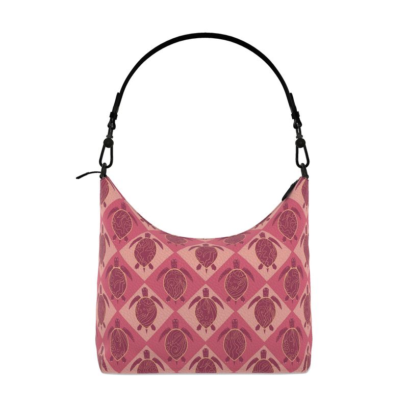 Square Shoulder Bag - Nappa Leather - Topo Turtles - Pink Tide