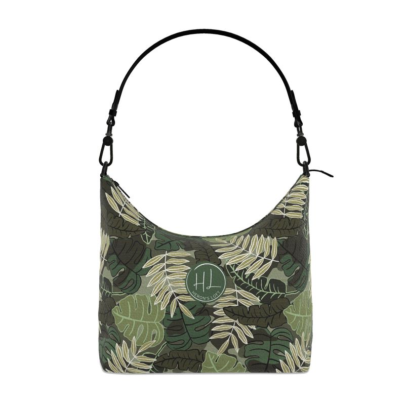 Square Shoulder Bag - Nappa Leather - Camo Leaves