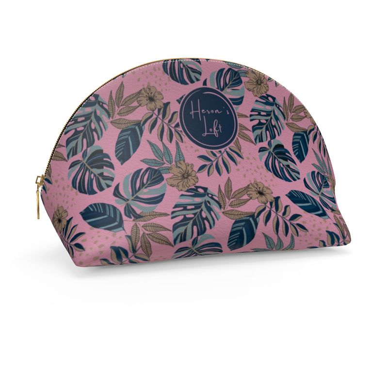 Shell Coin Purse - Midnight Monstera - Lunaria Rose