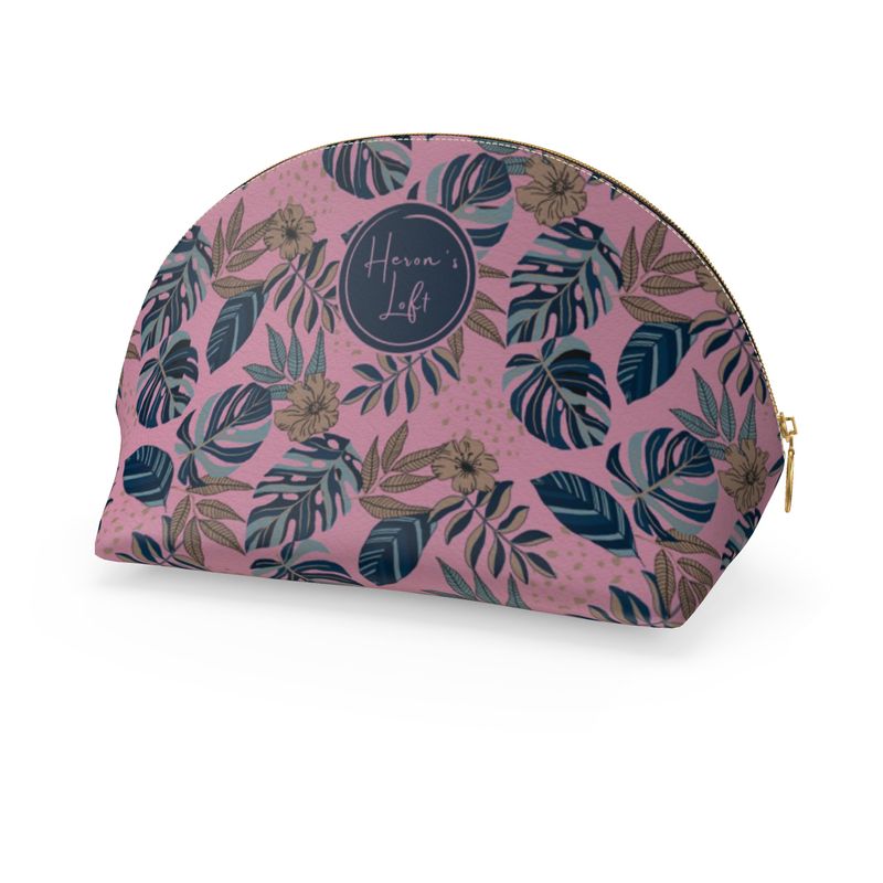 Shell Coin Purse - Midnight Monstera - Lunaria Rose