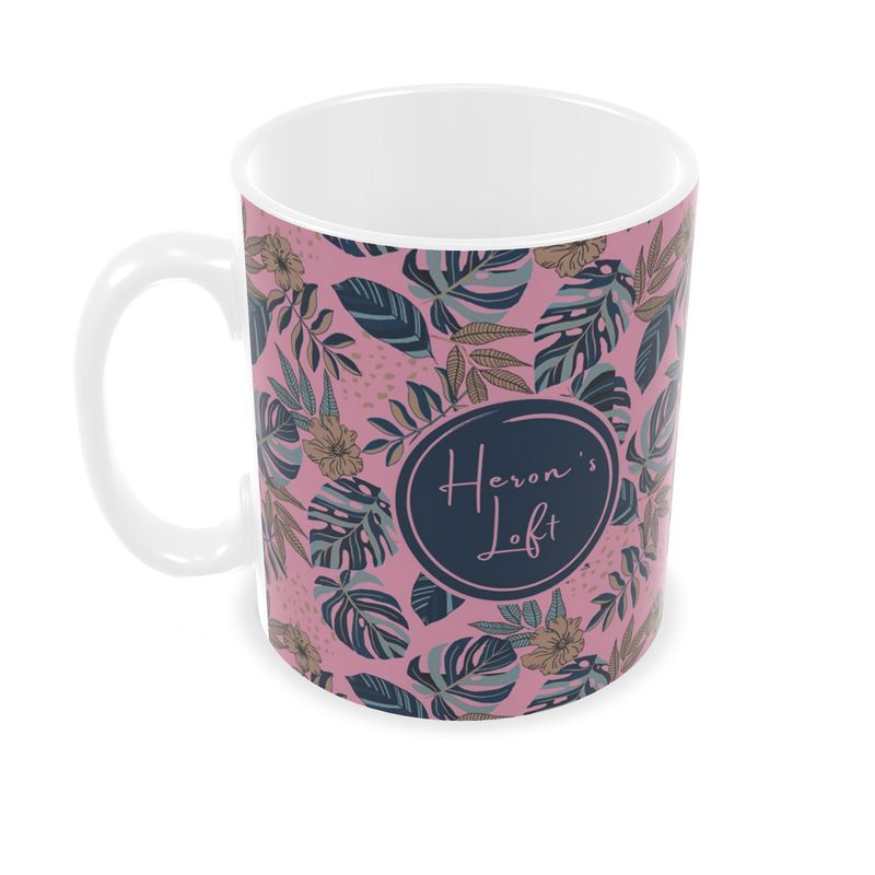 Coffee Mug - Midnight Monstera - Lunaria  Rose