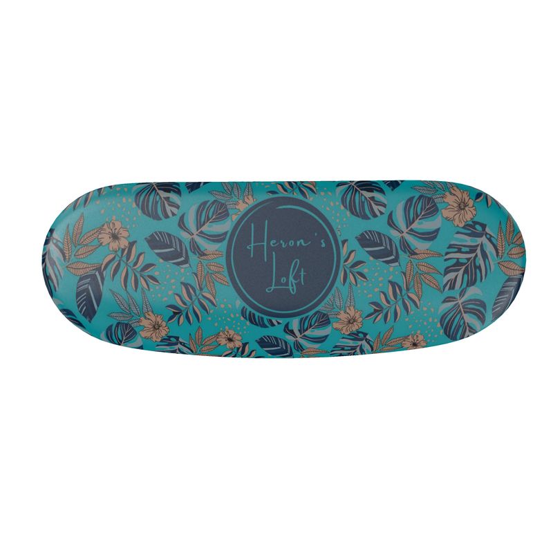 Glasses Hard Case - Midnight Monstera - Cyan Noir