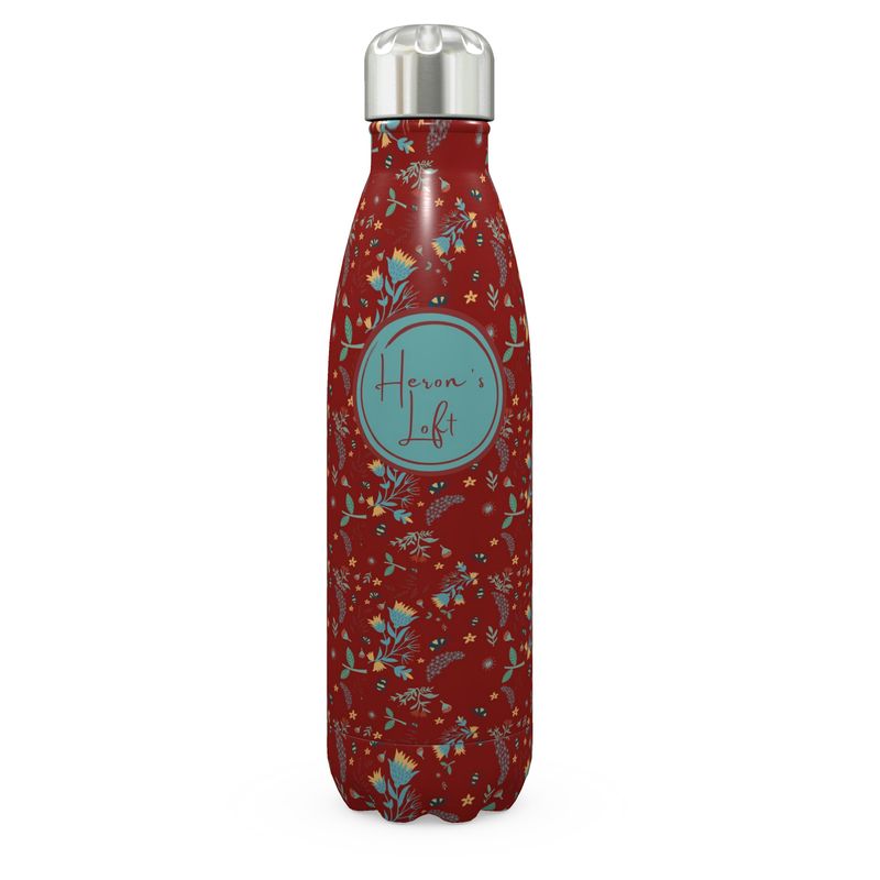 Stainless Steel Water Bottle - Rustic Bloom