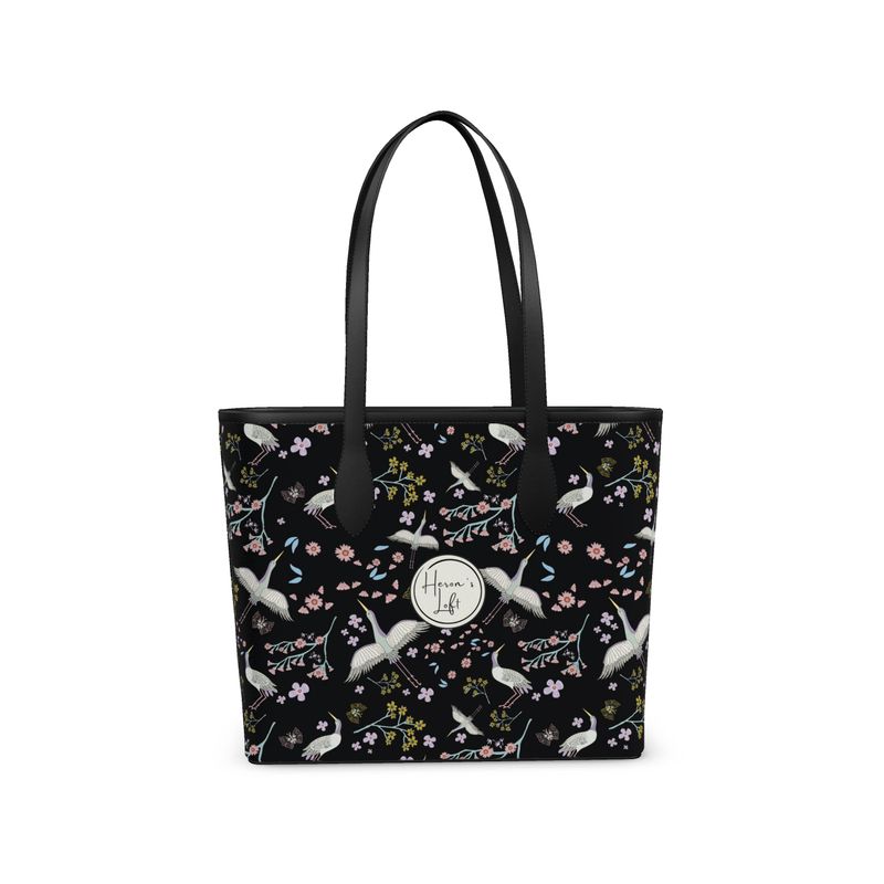 City Tote Bag - Nappa Leather - Onyx Crane