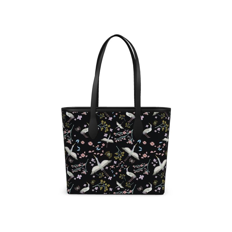 City Tote Bag - Nappa Leather - Onyx Crane