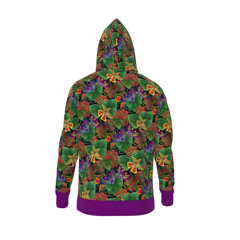 Women's Full-Zip Hoodie - Jungle Flower